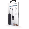 Концентратор Gembird USB 2.0 4 ports black (UHB-U2P4-06) - Image 3