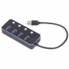 Концентратор Gembird USB 3.0 4 ports switch black (UHB-U3P4P-01) - Image 2