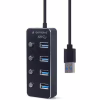 Концентратор Gembird USB 3.0 4 ports switch black (UHB-U3P4P-01) - Image 4