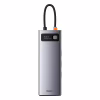 Концентратор Baseus USB3.1 Type-C to USB C(PD)100W/HDMI 4K 30Hz/VGA/USB3.2/RJ45/SD+TF,9in1 Grey (CAHUB-CU0G) - Image 3