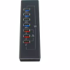 Концентратор Dynamode 4*USB3.0 data ports + 3*2.4А charge with Power Adaptor metal (DM-UH-P407) - Image 4