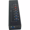 Концентратор Dynamode 4*USB3.0 data ports + 3*2.4А charge with Power Adaptor metal (DM-UH-P407) - Image 5