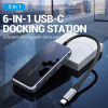Концентратор VENTION USB 3.1 Type-C to HDMI 4K60Hz/USB 3.0х3/RJ45/PD 87W 6-in-1 Mirrored Surface (TFFHB) - Image 2