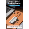 Концентратор Vention USB 3.1 Type-C to HDMI 4K60Hz/USB 3.0x3/PD 100W 5-in-1 (TQDHB) - Image 2