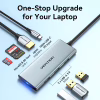 Концентратор VENTION USB 3.1 Type-C to HDMI/USB 3.0x3/SD/TF/PD 100W 7-in-1 (TOPHB) - Image 5