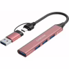 Концентратор Canyon hub DS-02 4in1 USB-A/C Pink (CNS-TDS02P) - Image 4
