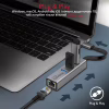 Концентратор Promate USB Hub 4 ports gigahub-c.grey (gigahub-c.grey) - Image 5