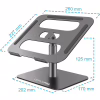 Подставка для ноутбука OfficePro LS956G Aluminum alloy Gray (LS956G) - Image 8