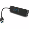 Концентратор Voltronic USB 3.0 to 3xUSB + Ethernet black (YT-3H3+1) - Image 2