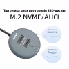 Док-станція для накопичувачів Maiwo 2*NVMe M.2 SSD to USB3.2 Gen2 USB-C 10Gbps (K3026P2 grey) - Image 4