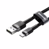 Дата кабель USB 2.0 AM to Lightning 0.5m Cafule 2.4A grey+black Baseus (CALKLF-AG1) - Image 2