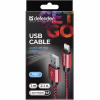 Дата кабель USB 2.0 AM to Lightning 1.0m ACH01-03T PRO Red Defender (87807) - Image 3