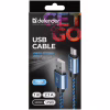 Дата кабель USB 2.0 AM to Micro 5P 1.0m USB08-03T blue Defender (87805) - Image 4