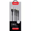 Дата кабель USB 2.0 AM to Lightning + Micro 5P + USB-C 1.4m CBFLEXU1 bl Intaleo (1283126487521) - Image 2