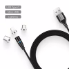 Дата кабель USB 2.0 AM to Lightning + Micro 5P + USB-C 1.0m Magnetic ColorWay (CW-CBUU038-BK) - Image 9