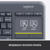 Клавіатура Logitech K400 Plus Touch Wireless UA Black (920-007145) - Image 4