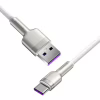 Дата кабель USB 3.1 AM to USB-C 2.0m 6.0A 66W Cafule Series Metal White Baseus (CAKF000202) - Image 2