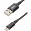 Дата кабель USB 2.0 AM to Lightning 1.0m NB143 Braided Black XO (XO-NB143i1-BK) - Image 2