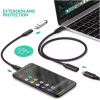 Дата кабель USB-C M/F 1.0m 100W USB 3.1Gen2 US353 Black Ugreen (10387) - Image 2