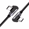 Дата кабель USB-C to USB-C 2.0m 3A 60W US323 90-degree Black Ugreen (70531) - Image 2