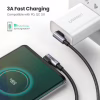 Дата кабель USB-C to USB-C 2.0m 3A 60W US323 90-degree Black Ugreen (70531) - Image 3
