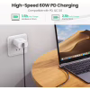 Дата кабель USB-C to USB-C 2.0m 3A 60W US323 90-degree Black Ugreen (70531) - Image 4