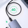 Дата кабель USB-C to USB-C 0.8m USB 4.0 THUNDERBOLTUS501 8K40Gbps Black Ugreen (30389) - Image 4