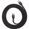 Дата кабель USB-C to USB-C 1.0m 3A 60W Cafule Black Baseus (CATKLF-GG1) - Image 2