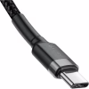 Дата кабель USB-C to USB-C 1.0m 3A 60W Cafule Black Baseus (CATKLF-GG1) - Image 3