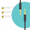 Кабель мультимедійний 3.5mm M to 3.5mm M 1.0m black Piko (1283126489150) - Image 2