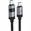 Дата кабель USB-C to USB-C 1.2m 60W digital display C15-03 Black Acefast (6974316283720) - Image 2