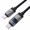 Дата кабель USB-C to USB-C 1.2m 60W digital display C15-03 Black Acefast (6974316283720) - Image 3