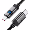 Дата кабель USB-C to USB-C 1.2m 60W digital display C15-03 Black Acefast (6974316283720) - Image 4