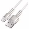 Дата кабель USB 2.0 AM to Lightning 2.0m Cafule Series Metal 2.4A White Baseus (CALJK-B02) - Image 2
