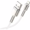 Дата кабель USB 2.0 AM to Lightning 2.0m Cafule Series Metal 2.4A White Baseus (CALJK-B02) - Image 4