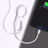 Дата кабель USB 2.0 AM to Lightning 2.0m Cafule Series Metal 2.4A White Baseus (CALJK-B02) - Image 5