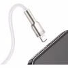 Дата кабель USB 2.0 AM to Lightning 2.0m Cafule Series Metal 2.4A White Baseus (CALJK-B02) - Image 6