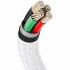 Дата кабель USB 2.0 AM to Lightning 2.0m Cafule Series Metal 2.4A White Baseus (CALJK-B02) - Image 7
