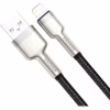 Дата кабель USB 2.0 AM to Lightning 1.0m Cafule Metal 2.4A black Baseus (CALJK-A01) - Image 2