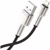 Дата кабель USB 2.0 AM to Lightning 1.0m Cafule Metal 2.4A black Baseus (CALJK-A01) - Image 3