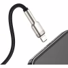 Дата кабель USB 2.0 AM to Lightning 1.0m Cafule Metal 2.4A black Baseus (CALJK-A01) - Image 4