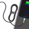 Дата кабель USB 2.0 AM to Lightning 1.0m Cafule Metal 2.4A black Baseus (CALJK-A01) - Image 5
