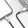 Дата кабель USB 2.0 AM to Lightning 1.0m Cafule Metal 2.4A black Baseus (CALJK-A01) - Image 9