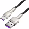 Дата кабель USB 2.0 AM to USB-C 1.0m Cafule Metal 66W black Baseus (CAKF000101) - Image 2