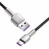 Дата кабель USB 2.0 AM to USB-C 1.0m Cafule Metal 66W black Baseus (CAKF000101) - Image 8