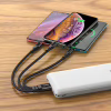 Дата кабель USB 2.0 AM to Lightning + Micro 5P + USB-C 0.25m 2.4A nylon X47 black HOCO (6931474727398) - Image 6