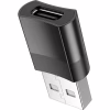 Перехідник UA17 USB M to USB-C F USB2.0 Black HOCO (6931474762009) - Image 3