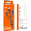 Дата кабель USB 2.0 AM to Lightning + Micro 5P + USB-C 1.0m 2A PVC BX71 black BOROFONE (6974443384543) - Image 4