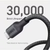 Дата кабель USB-C to USB-C 0.9m 140W bio-nylon 544 black Anker (A80F5H11) - Image 2