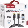 Кабель мультимедийный HDMI M to HDMI M 10.0m V2.0 black Promate (prolink4k60-10m) - Image 2